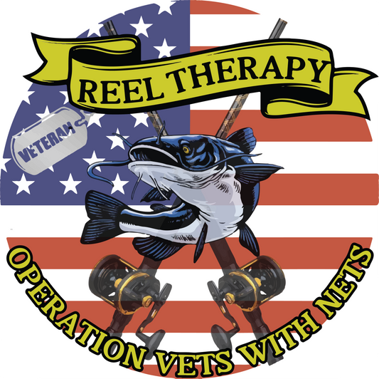 Operation Vets With Nets American Flag "Reel Therapy" Logo